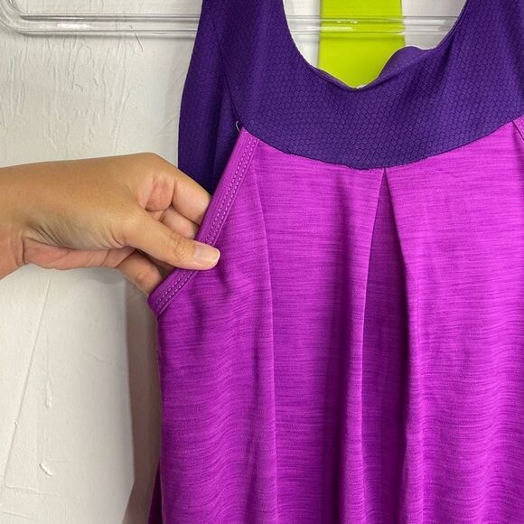 Moxie Cycling Iris Purple Layered Tank Top Small NWT - Picture 2 of 6